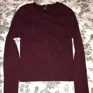 Forever 21 Lace Up Top